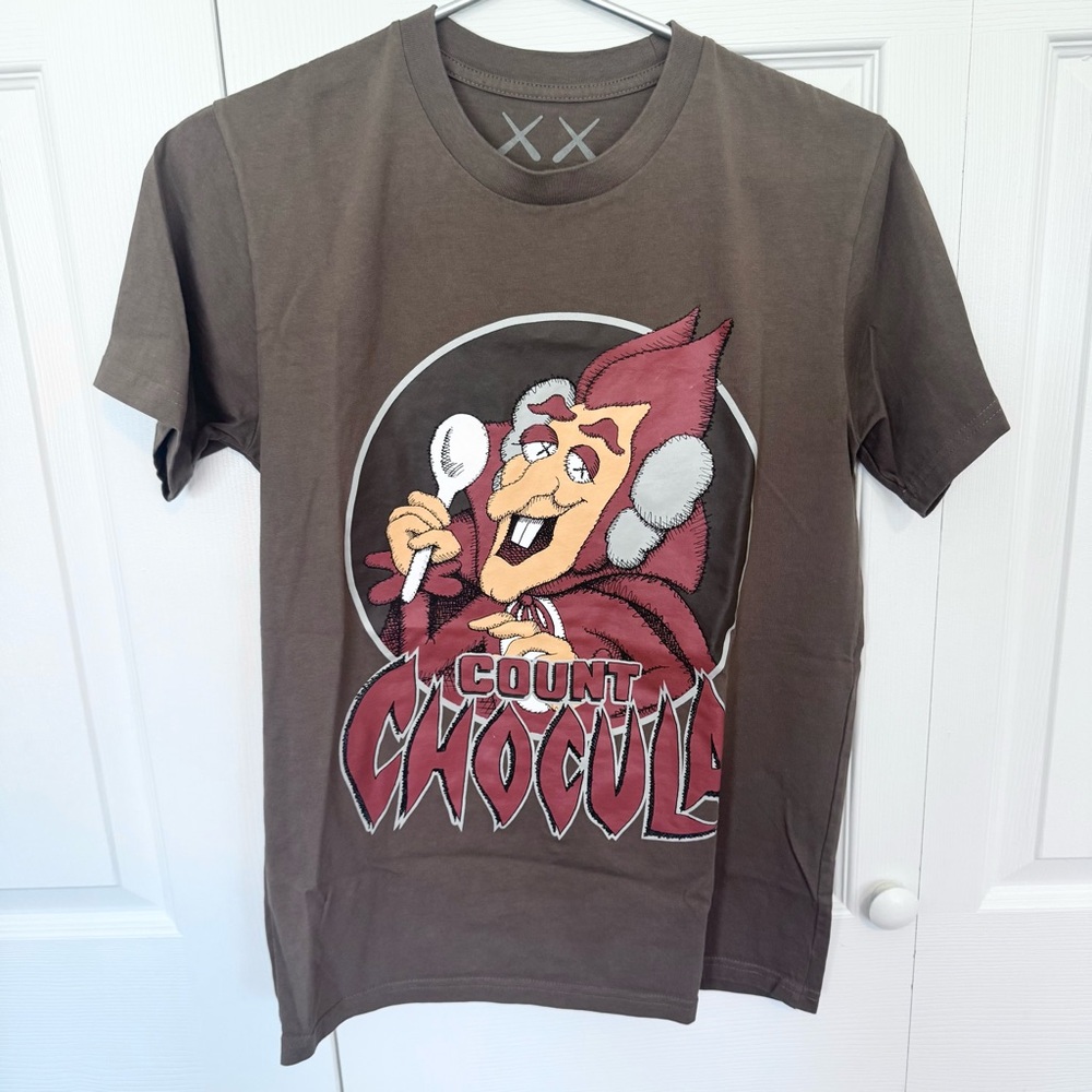 NWOT KAWS X Monsters Count Chocula Graphic T-Shirt - Brown SMALL